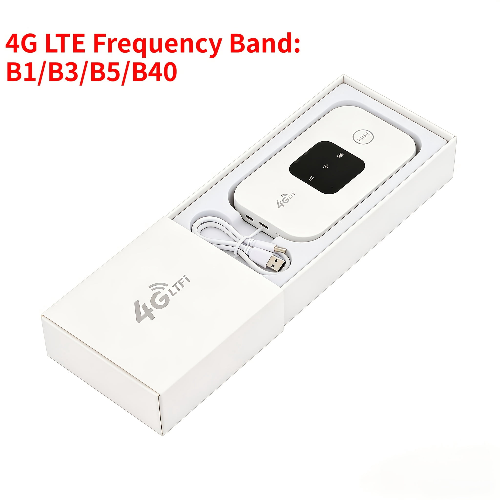 Mobile Hotspot, Internet Hotspot 4G Router 8-10 User Router, with SIM Card Slot to Support Home Office Travel Operating System, Without SIM Card