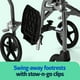 thumbnail image 5 of Silla de ruedas de transporte ultraligera Medline, asiento de 48 cm de ancho, plegable con brazos de altura de escritorio, armazón plateado metálico. Ligera, compacta y portátil., 5 of 5