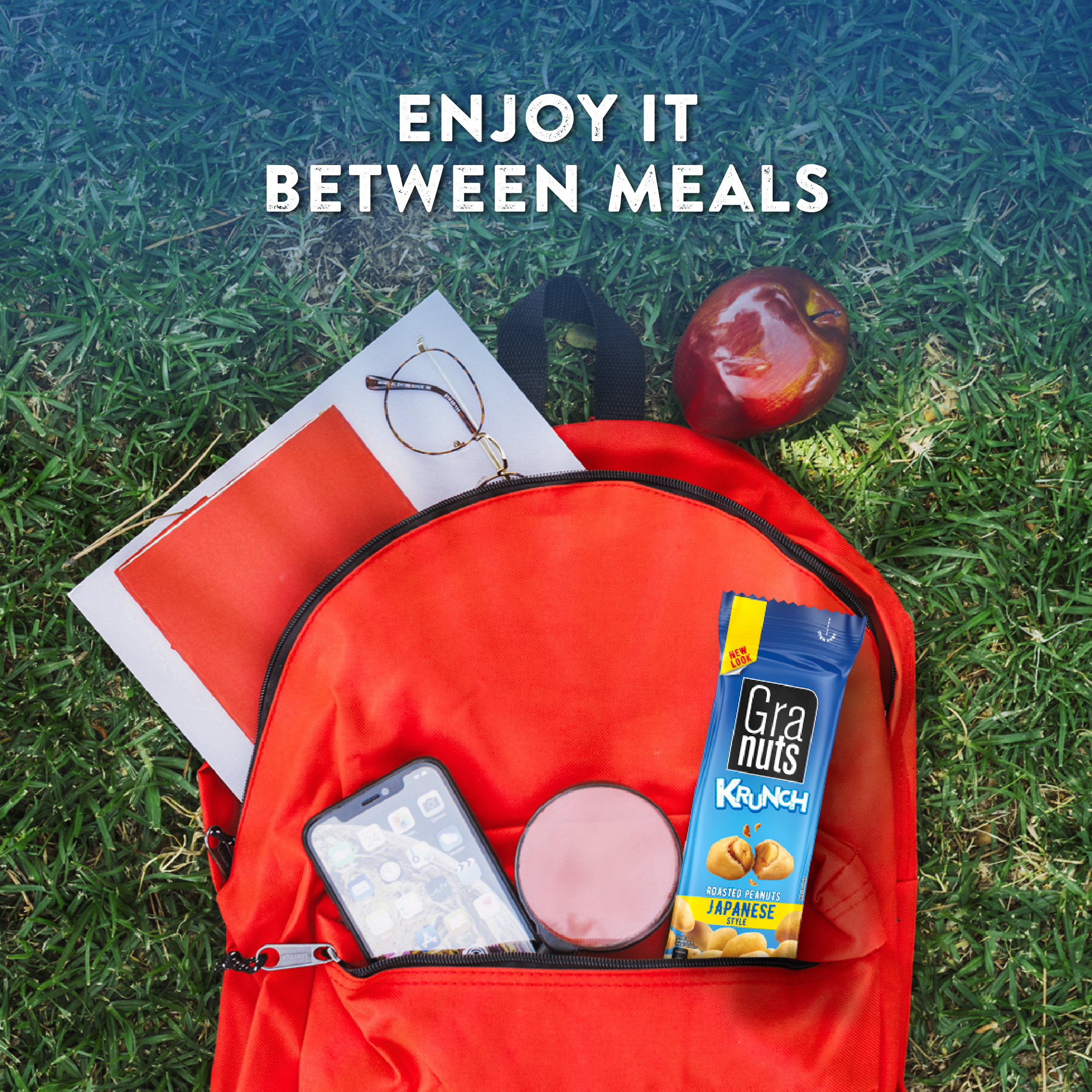 Granuts Krunch Roasted Peanuts Japanese Style, 1.59 oz, Contains Nuts