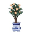 thumbnail image 2 of Decoración De Casa De Muñecas, Casa De Muñecas Mini Naranjo Brillante Altamente Simulado Foto Prop Miniatura Azul Porcelana Para Niños Para Entretenimiento, 2 of 7