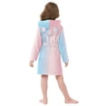 thumbnail image 7 of FORMRS Kids Bathrobe Unisex Hooded Robe Toddler Pajamas Sleepwear, Size 7-9T, Light Pink Gradient, 7 of 7