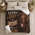 thumbnail image 5 of Chocolate Labrador Love Affectionate Dog Lover, Festive Pet Portrait Pattern, Warm Flannel Blanket for Living Room and Reading Nook, Dog Lovers Christmas Gift, Pet Lover Home Decor, 5 of 9