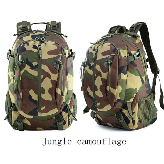 Sac à Dos de camping de Randonnée en Plein Air, Sac à Dos Tactique Militaire Multifonctionnel camouflage (Jungle Camo)