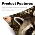 thumbnail image 2 of Raccoon Velvet Throw Pillows Set of 2 - Decorative Pillows with Unique Patterns for Sofa Couch Bed - Pillow Covers - Available in 16x16, 18x18, 20x20 Inches, 2 of 6