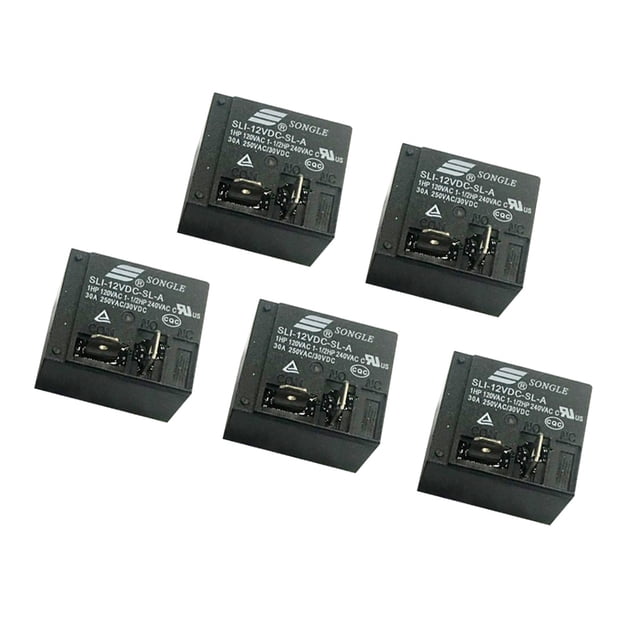 5 Piezas SLIVDC DC12V Potencia Normalmente Abierto Macarena Relé de potencia