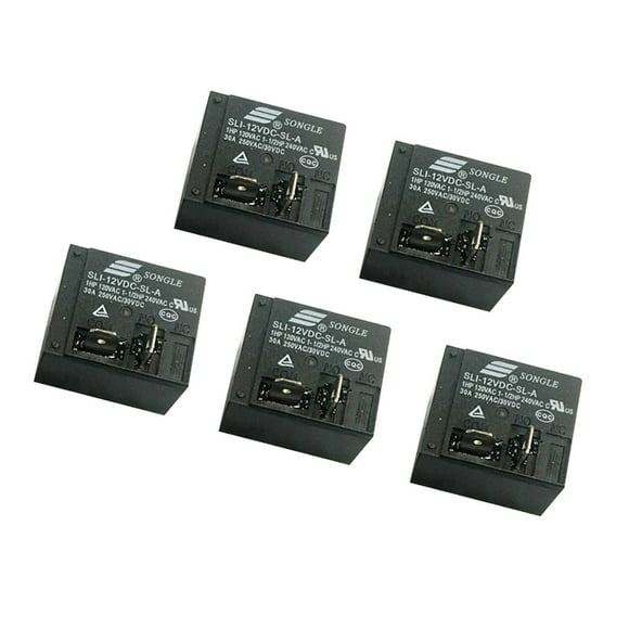 5 Piezas SLIVDC DC12V Potencia Normalmente Abierto Macarena Relé de potencia