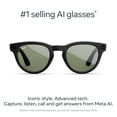 thumbnail image 3 of Ray-Ban Meta Headliner Low Bridge Fit (Gen 2) - Shiny Black, Green lenses, 3 of 6