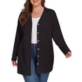 thumbnail image 4 of Cueply Women's Plus Size Cardigan Long Sleeve Lightweight Sheer Open Front Knited Cardigan 1X-4X, 4 of 8