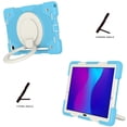 thumbnail image 5 of ELEHOLD Military Grade Shockproof Case for Samsung Galaxy Tab A9, Heavy Duty Protection Ring Stand Cover, Adjustable Angel, Detachable Shoulder Strap, Pencil Holder, Sky Blue, 5 of 11