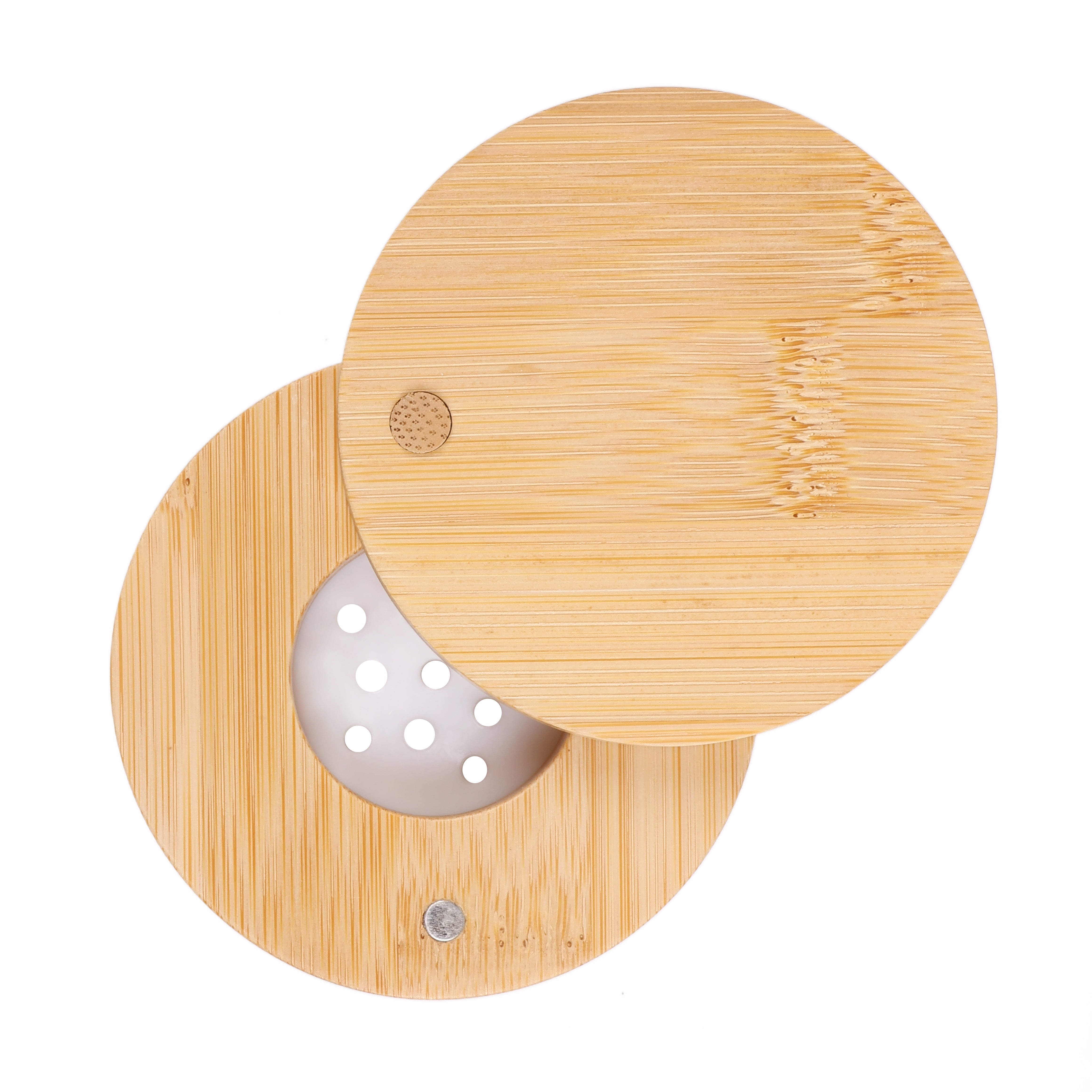 (2 pack) Better Homes & Gardens Swivel Bamboo Ld Spice Shaker, Bamboo and Glass, 8 oz, 3 Dia x 3.26 inch