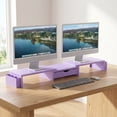 thumbnail image 4 of Wuxiuli Purple Metal Dual Monitor Stand Riser Desk Shelf for Computer 1pack, 4 of 7