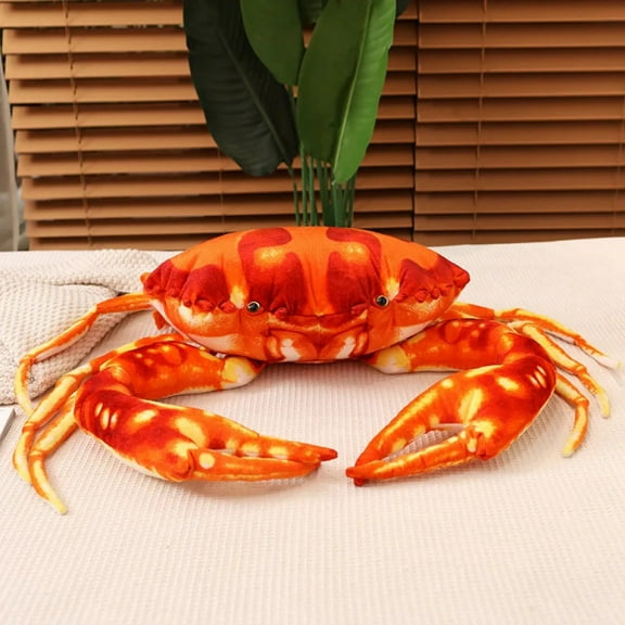 27/38/60/80CM Simulated Crab Plush Toys Soft Cartoon Creative Crab Stuffed Animal Doll Home Decoration Birthday Gift
