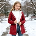 thumbnail image 5 of Puntoco Girls Long Rain Jacket Waterproof with Hood Lightweight Windbreaker Raincoat Plus Size Travel Camping Outdoor Coat Red 4-5 Years, 5 of 9