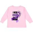 thumbnail image 3 of Inktastic I Wear Purple For My Mom Lupus Awareness Boys or Girls Long Sleeve Toddler T-Shirt, 3 of 5