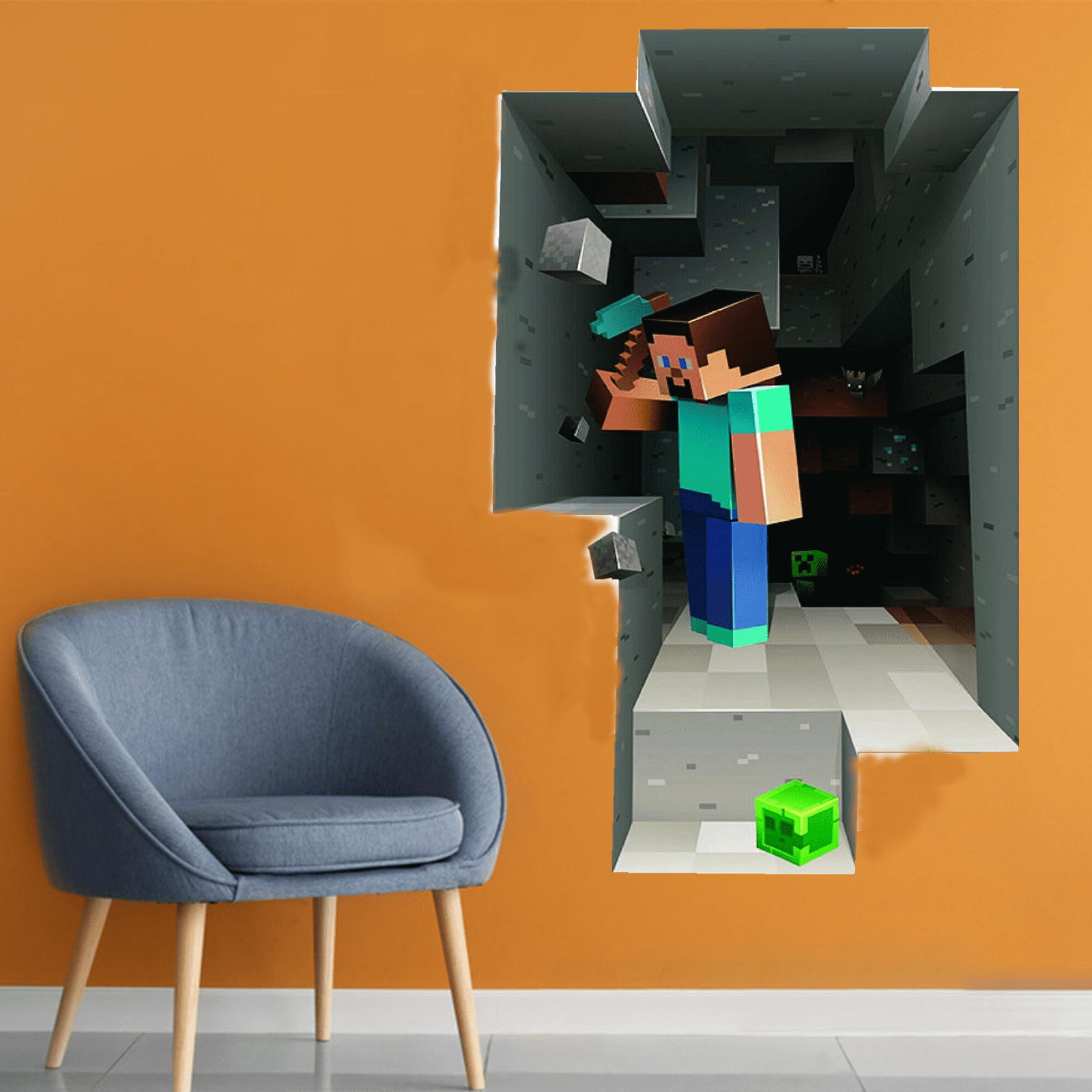 Twsoul 3d Diy Cracked Wall Cling Stickers Minecraft Wall Sticker For Minecraft Party Decorations And More Walmart Com Twsoul 3d Diy Cracked Wall Cling Stickers Minecraft Wall Sticker For Minecraft Party Decorations And More Walmart Com