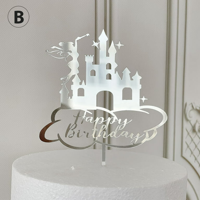 Fairy First Birthday Cake Topper - Golden Glitter Happy Birthday Cake  Decoration Suitable For Party, 1st Birthday Decorations