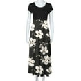 thumbnail image 6 of Empire Waist Dresses for Women 2024 Short Sleeve Crewneck Floral Maxi Long Dress Summer Fashion Casual Sun Boho Dresses, 6 of 6