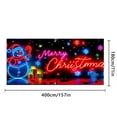 thumbnail image 2 of 157*71in Christmas Garage Door Banner Background Cloth - Large Festive Decor for Garage Door, Holiday Themed Banner with Weather-Resistant Fabric, Perfect Christmas Display for Your Garage, C, 2 of 3