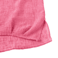 thumbnail image 4 of Cotton Linen Shirts for Women Summer 2026 Trendy Crewneck Short Sleeve Tops Casual Loose Fit Blouses by Yigetop Hot Pink 5XL, 4 of 4
