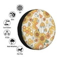 thumbnail image 4 of Sikiie Groovy Hippie Flower Mushrooms PVC Leather Spare Tire Wheel Cover Spare Tire Cover, for Car Truck SUV Camper Trailer Universal Fit(14-17in)-15 inch, 4 of 6