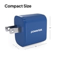 thumbnail image 4 of Powertek Ultra 20W USB-C PD + 18W USB-A Wall Charger, Blue, Dual Port Charging Block, Fast Charge Two Devices, 4 of 6