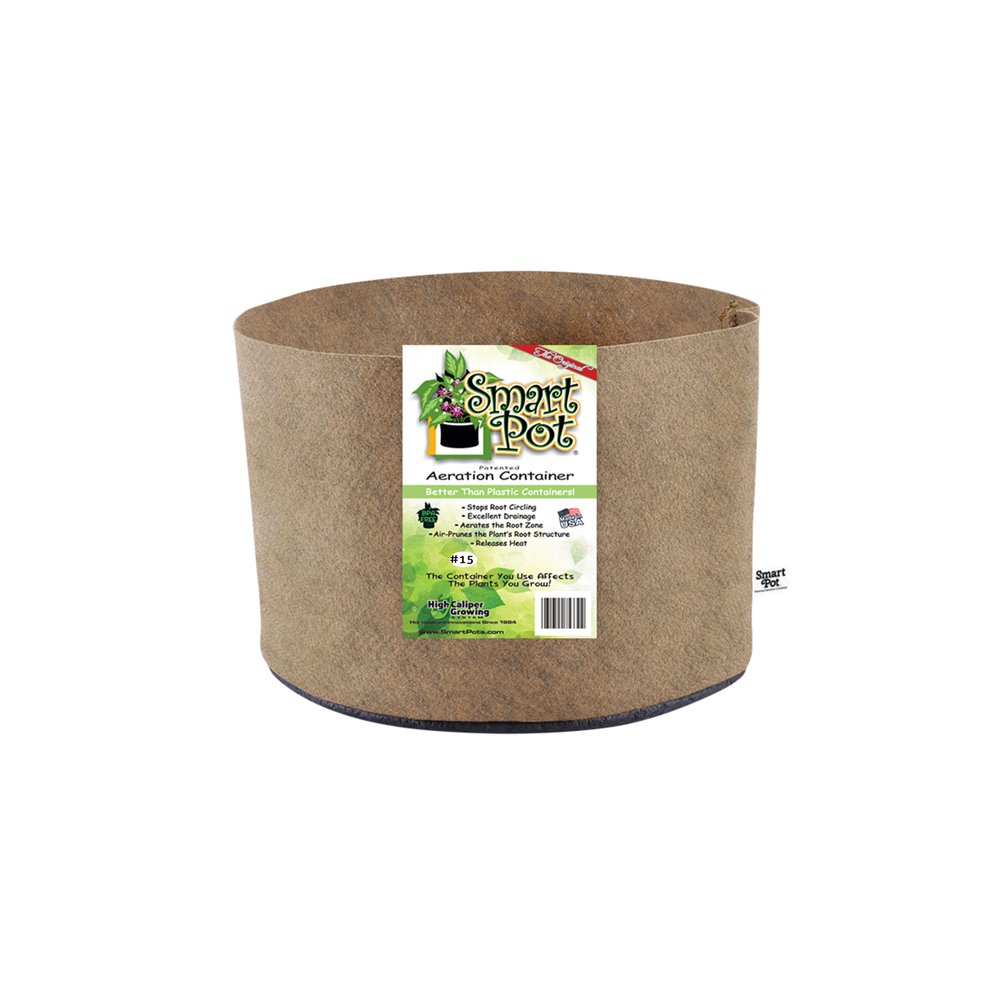 Smart Pot 15Gallon SoftSided Growing Container, Tan