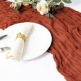 thumbnail image 6 of Holzlrgus 13Ft Rust Cheesecloth Table Runner, 160inch Long Cheese Cloth Boho Gauze Table Runner for Wedding Bridal Baby Shower Birthday Party Rustic Sheer Fall Table Decorations, 6 of 7