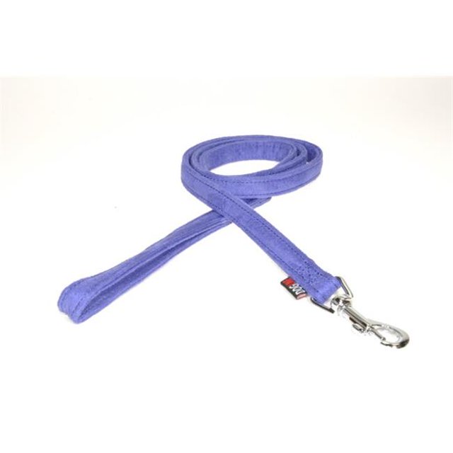 Dogline Comfort Microfiber Flat Leash for Dogs (W 5/8" L 6ft), Purple