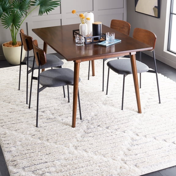Safavieh Hi-Lo Abby Diamond Shag Runner Rug, Beige/Gray, 2'2" x 8'