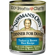 Newman's Own Organics Premium Dog Food Turkey & Brown Rice 12.7 oz Can