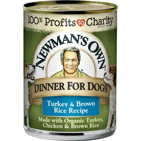 Newman's Own Organics Premium Dog Food Turkey & Brown Rice 12.7 oz Can