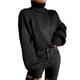 thumbnail image 1 of Gibobby Casual Suéter para Mujer, Suéteres para Mujer Suéter Mujeres otoño Manga Larga Elegante suéter suéter Casual Color sólido Damas Prendas de Punto(Negro,CH), 1 of 4