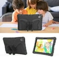 thumbnail image 4 of Dteck Kids Case for Samsung Galaxy Tab A9 Plus 11 Inch (SM-X210/X215/X216/X218), Lightweight EVA Stand Durable Shockproof Child Butterfly Case with Shoulder Strap for Galaxy Tab A9+ 2023,Black, 4 of 6