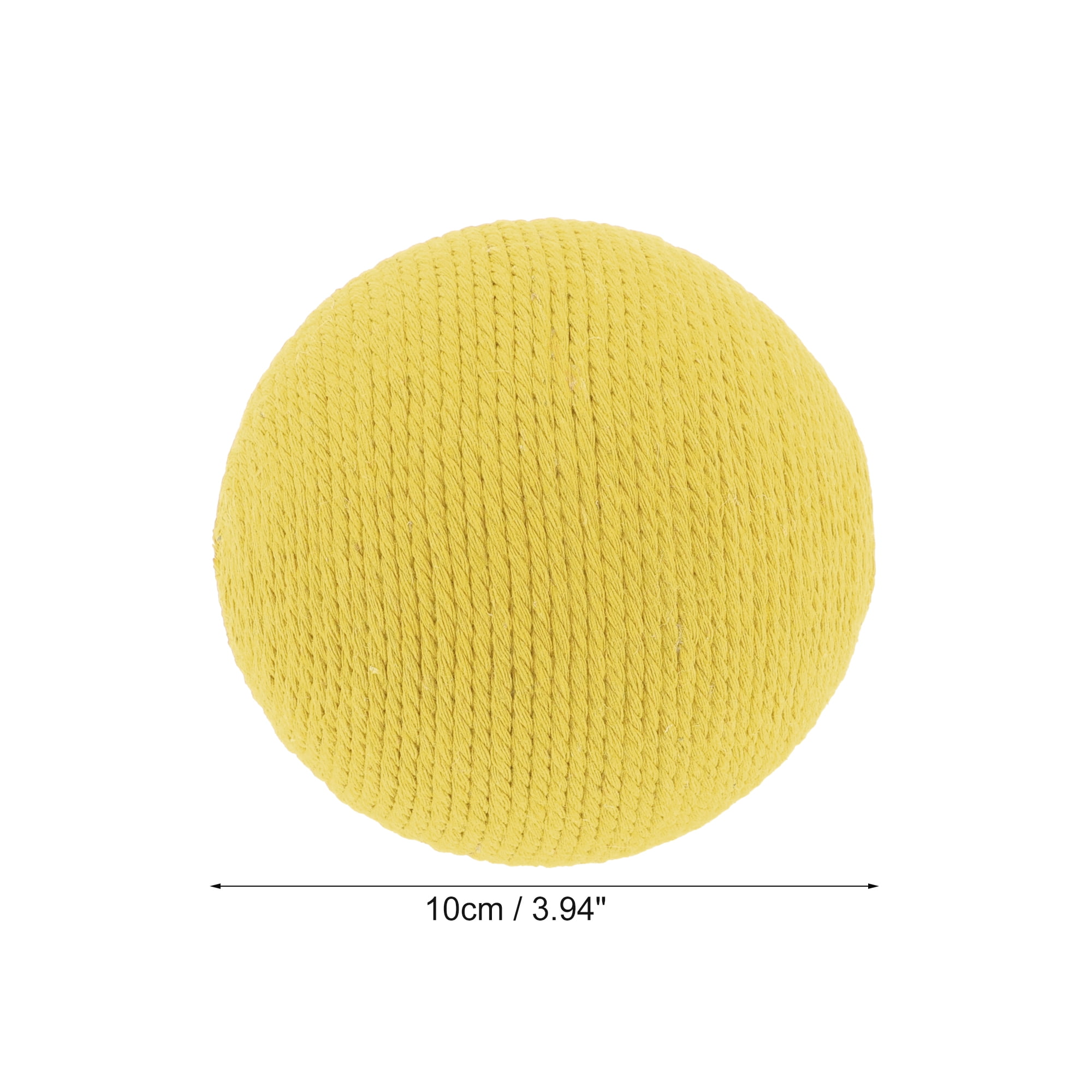Unique Bargains Playing Ball with Bell for Cat Playtime Yellow