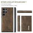 thumbnail image 6 of Allytech 2 in 1 Detachable Wallet Case for Samsung Galaxy S24 Ultra with Cash Pocket & Cash Slots, [Full Body Protection] [Magnetic Clasp] Luxury PU Leather Shockproof Slim Kickstand Case - Coffee, 6 of 9