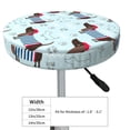 thumbnail image 2 of Dachshund Dog Puppy Hat Round Bar Stool Seat Covers, Elastic Round Chair Cover Stool Seat Slipcover Bar Stool Cushions Round Pad for 12-14 inch, 2 of 5