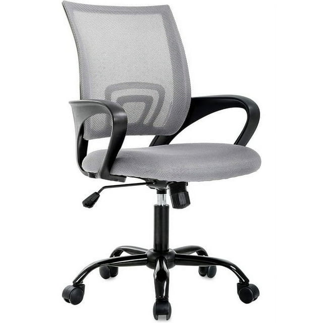BestOffice Office Chair Mesh, Lumbar Support Modern Executive Task Rolling Swivel, Grey