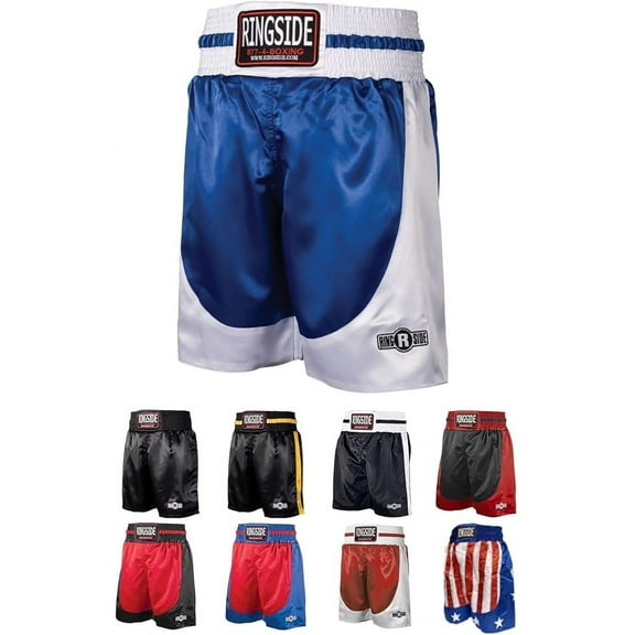 Ringside Pro-Style Boxing Trunks, Satin Shorts for Men and Women, Ideal for Boxing, MMA, Muay Thai