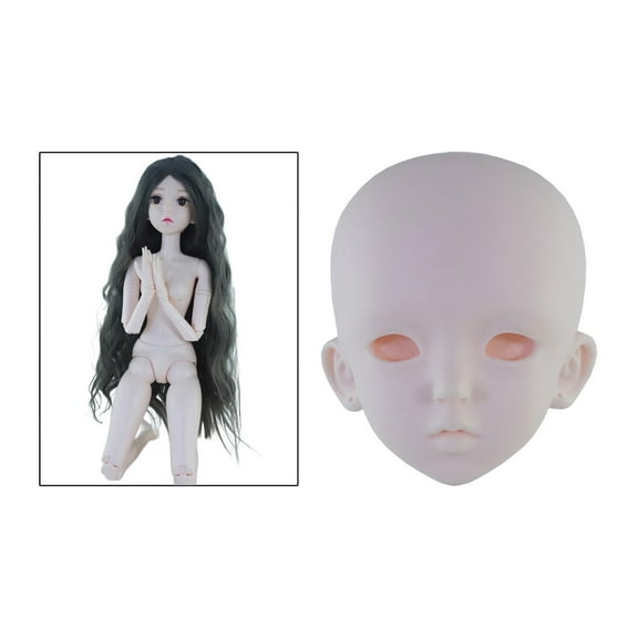 DOLITY BJD Doll Head 24 inch Crafts Doll Making Supplies for BJD Makeup Doll Making