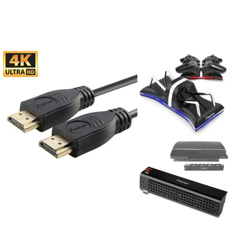 Ps3 Cooler Review (Insten For PlayStation 3 PS3 - Dual Remote Controller Charger Dock + HDMI Cable ver 1.4 support 4k 30Hz + Cooling Fan Cooler (3-in-1 Accessory)