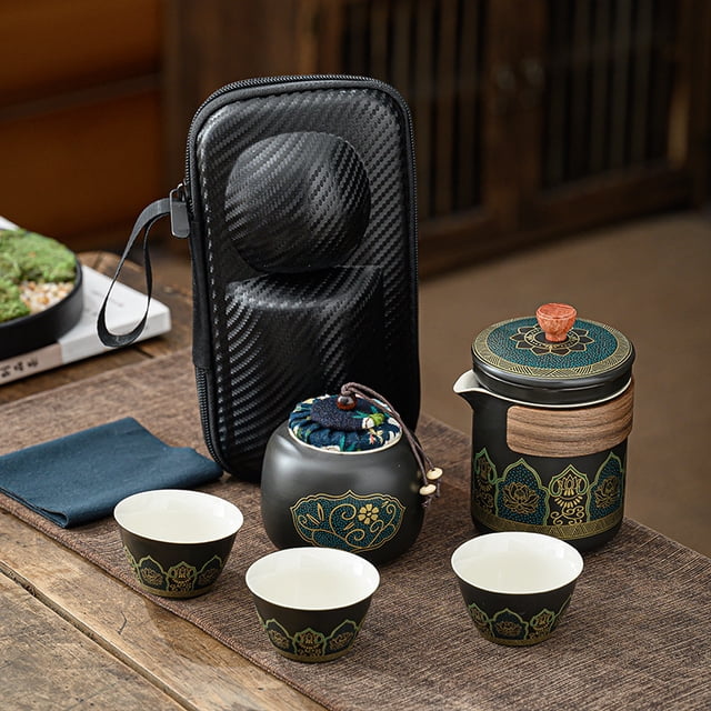 Portable Kung Fu Tea Set for Travelers, Japanese Outdoor Quick Cup, Holiday Gift