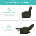 thumbnail image 6 of Best Choice Products Electric Power Lift Linen Recliner Massage Chair Furniture w/ USB Port, Heat, Cupholders - Olive, 6 of 8