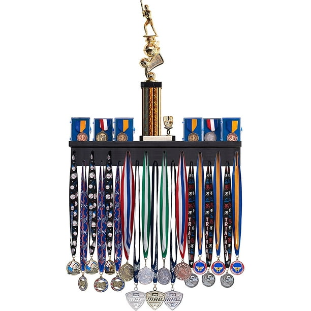 Medal Awards Rack Trophy Shelf and Award Display Rack (24