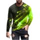 thumbnail image 1 of Blusas y camisas de manga larga y cuello redondo para hombre, camisetas casuales con estampado de moda y cuello redondo, blusas de licra de manga corta para hombre., 1 of 4
