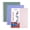 Midnight Green+Light Pink+Cornflower, variant on ONAVIA Graph Notebook, 1-Subject Spiral Notebook with Pocket, 4x4 Grid Ruled, 3 Pack, 9" x 11", Poly Cover, 3 Hole Punched for Math, Science & Engineering, 100 Sheets, Light Pink