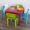 thumbnail image 4 of Humble Crew Lightweight Kids Plastic Red Table and 4 Chair Set (Green & Blue), 4 of 4