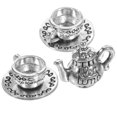 thumbnail image 5 of 1 Set Mini Metal Teapots Miniature Teapot Statue Mini Kitchen Prop Simulated Teapot Models with Tea Cup, 5 of 5