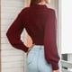 thumbnail image 4 of Gibobby Suéter de invierno para mujer, Suéter Ligero de Cuello Redondo Suéter para Mujer, para otoño e invierno(Rojo,CH), 4 of 5
