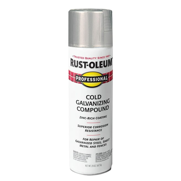 Rust-Oleum Professional Galvanizing Compound Spray - Durable Protection - 6 Pack, 20 oz Gray