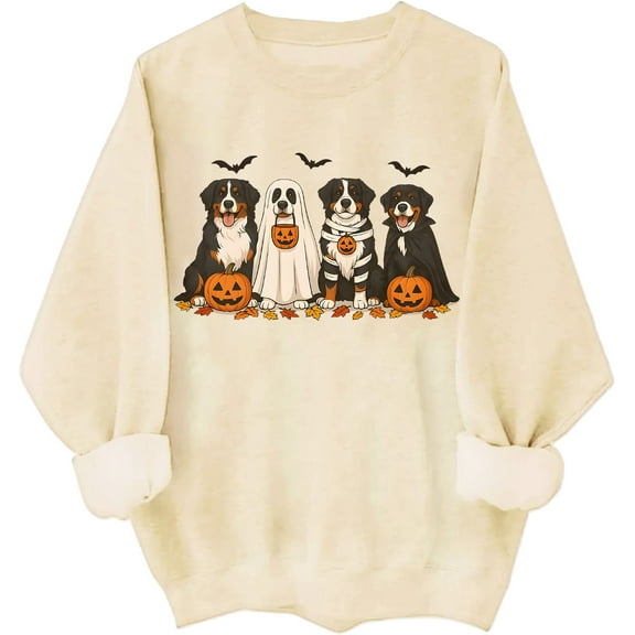 Bernese Mountain Dog Sweatshirt Halloween Dogs Shirts Bernese Mountain Dog Lover Gift Sweatshirs